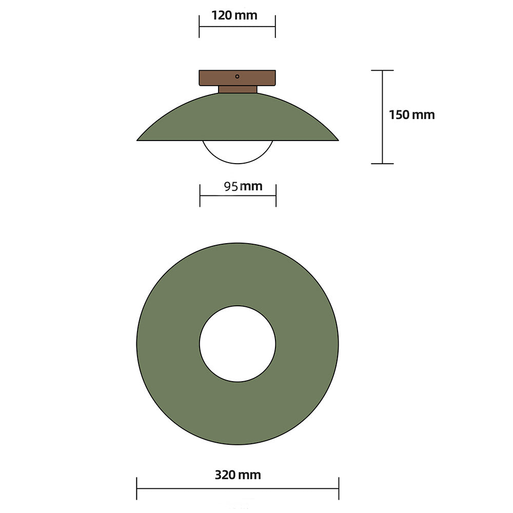 Schlichte Metall Küchen Deckenleuchte
