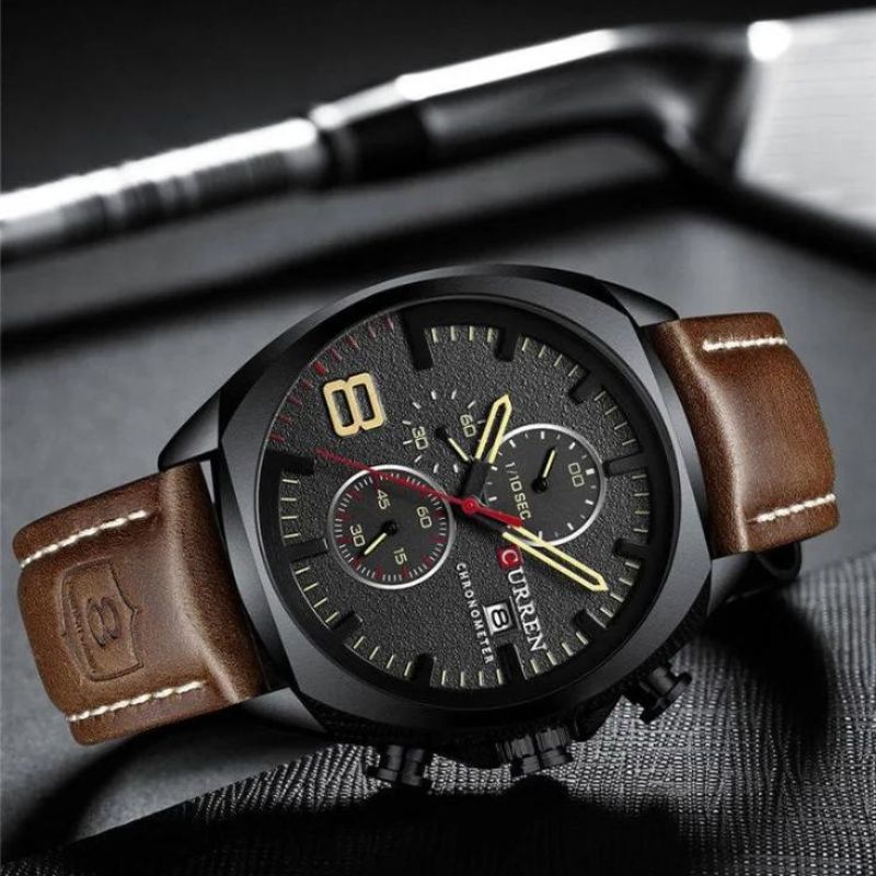 Waterproof Chronograph Sports Watch with Military Design