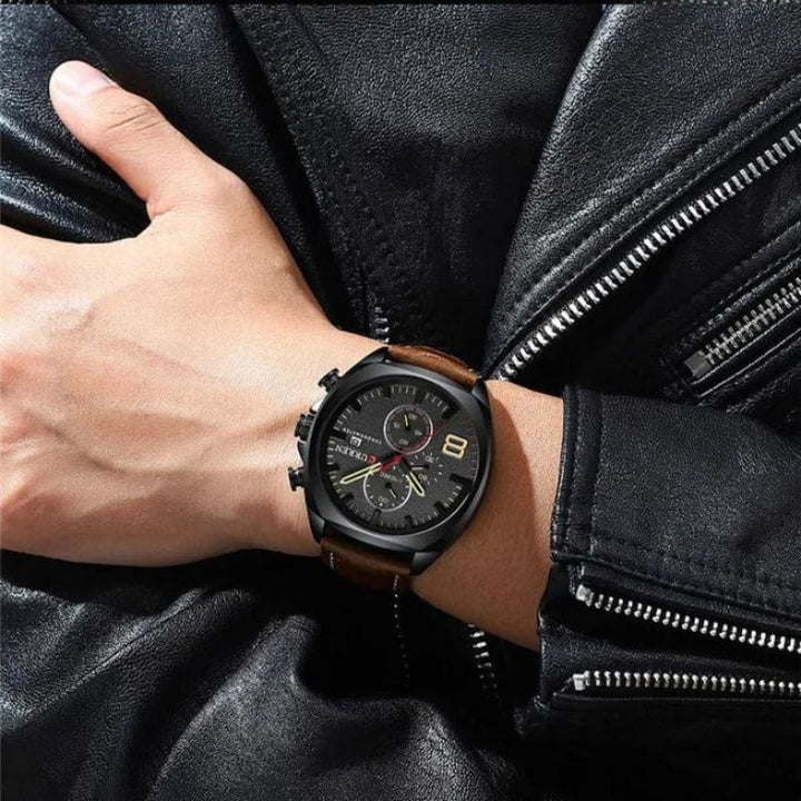 Waterproof Chronograph Sports Watch with Military Design
