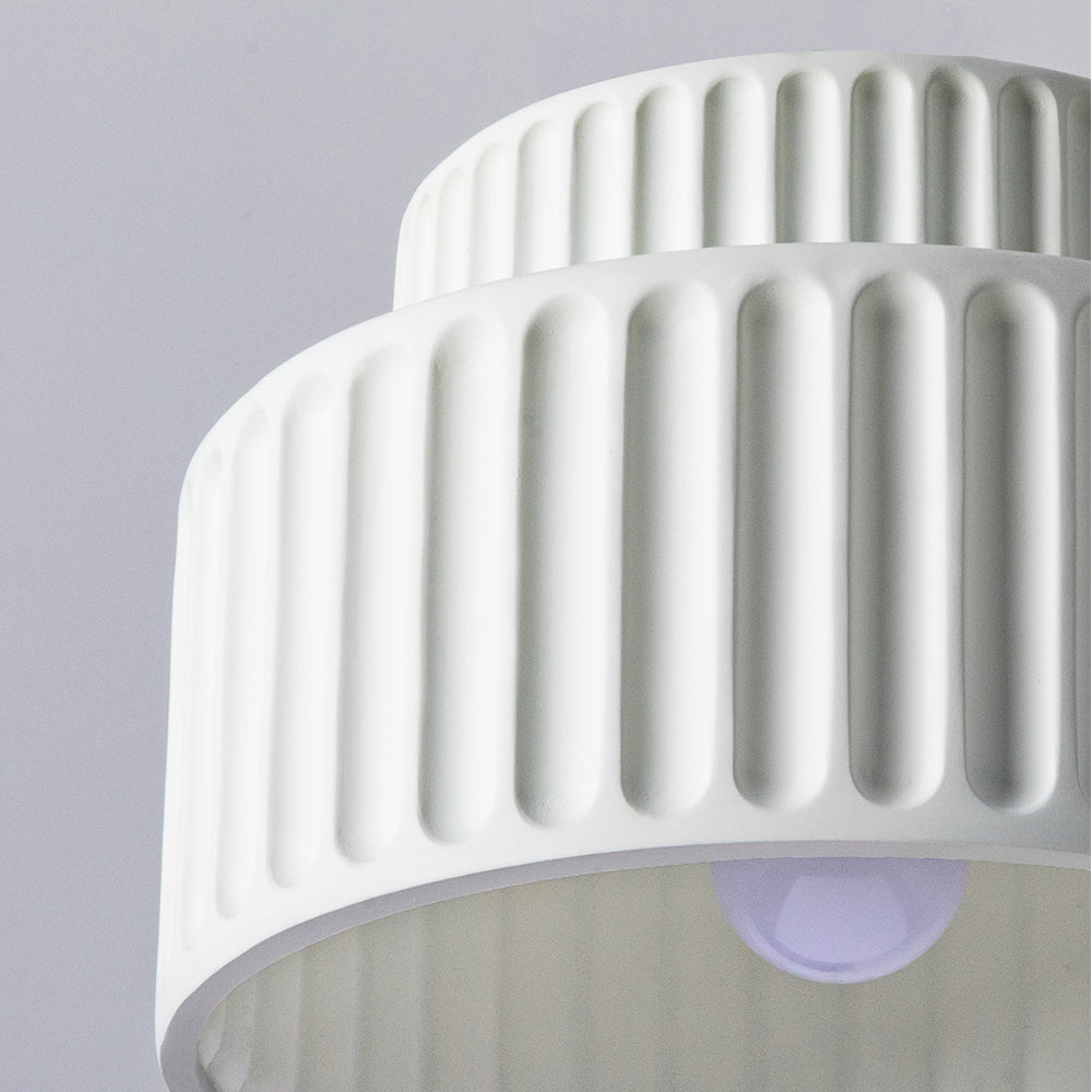 Vintage Creme Trommel Deckenleuchte