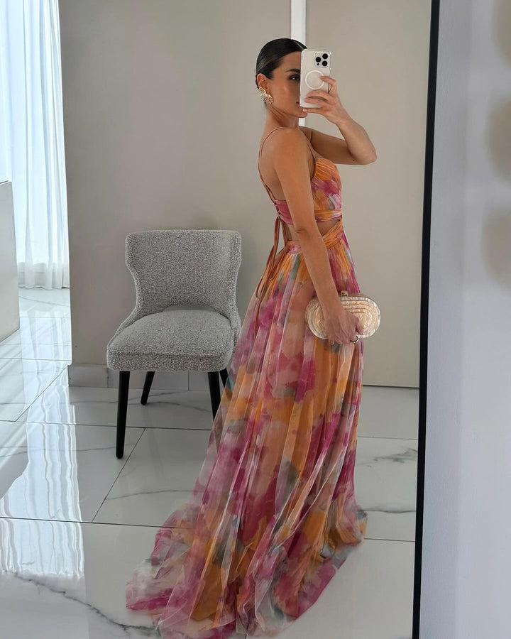 Carola™ - Enchanting Maxi Dress with Floral Print