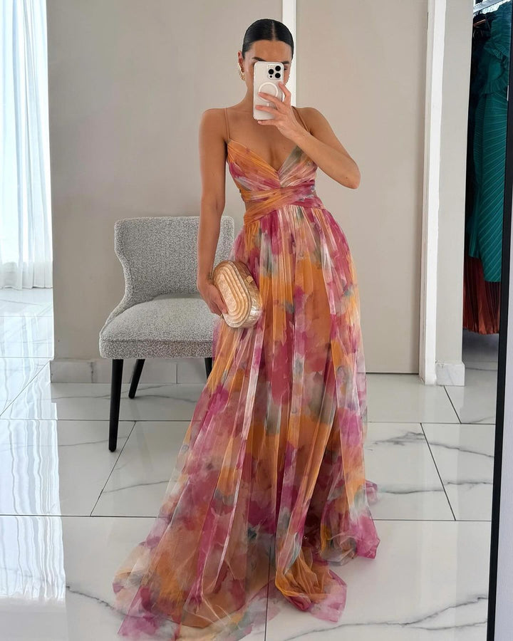 Carola™ - Enchanting Maxi Dress with Floral Print