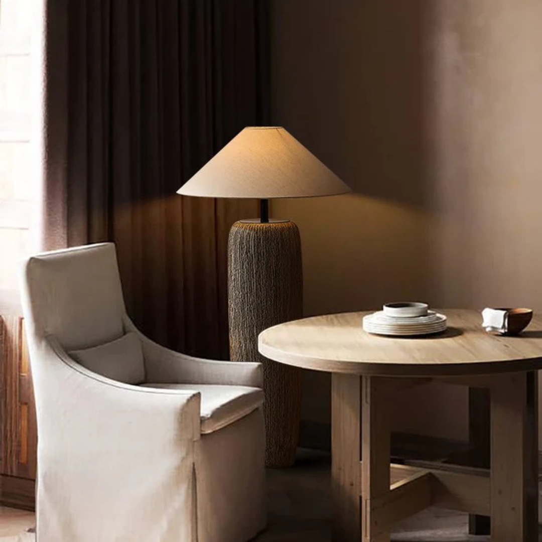 Orama - Vintage Holz-Stehlampe