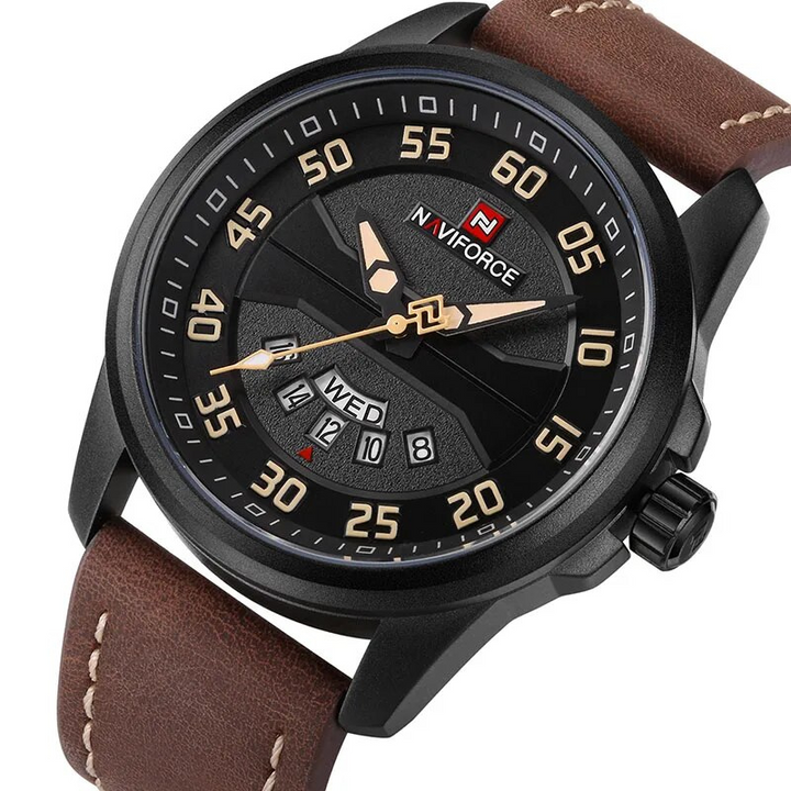 Quartz Watch with Leather Strap
