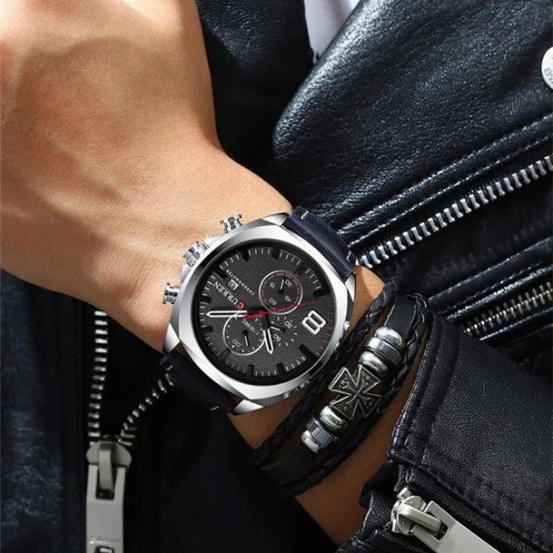 Waterproof Chronograph Sports Watch with Military Design