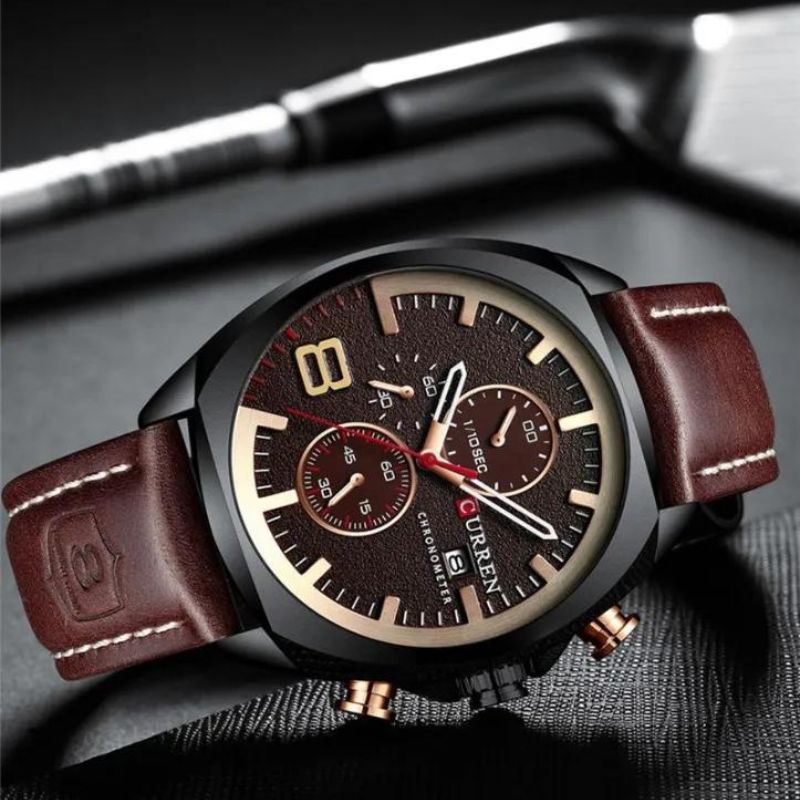 Waterproof Chronograph Sports Watch with Military Design