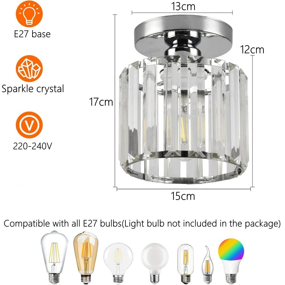 Schwarz Kristall Pendelleuchte