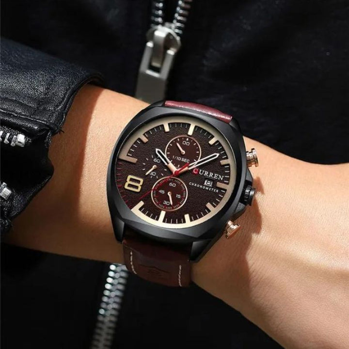 Waterproof Chronograph Sports Watch with Military Design