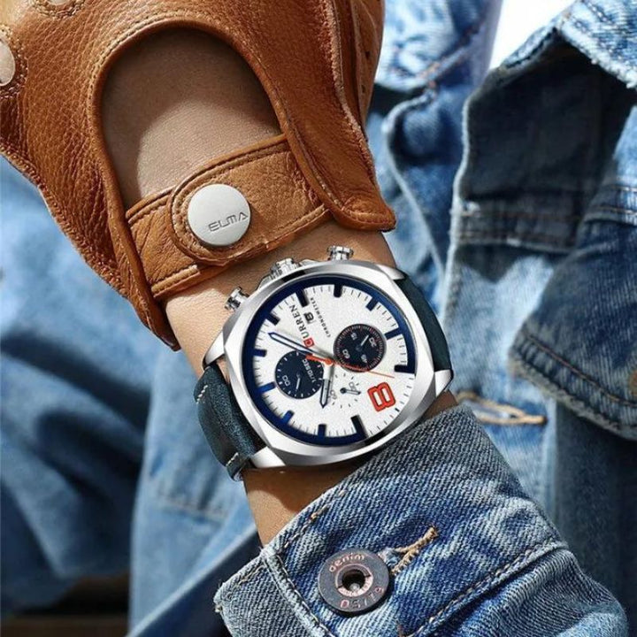 Waterproof Chronograph Sports Watch with Military Design
