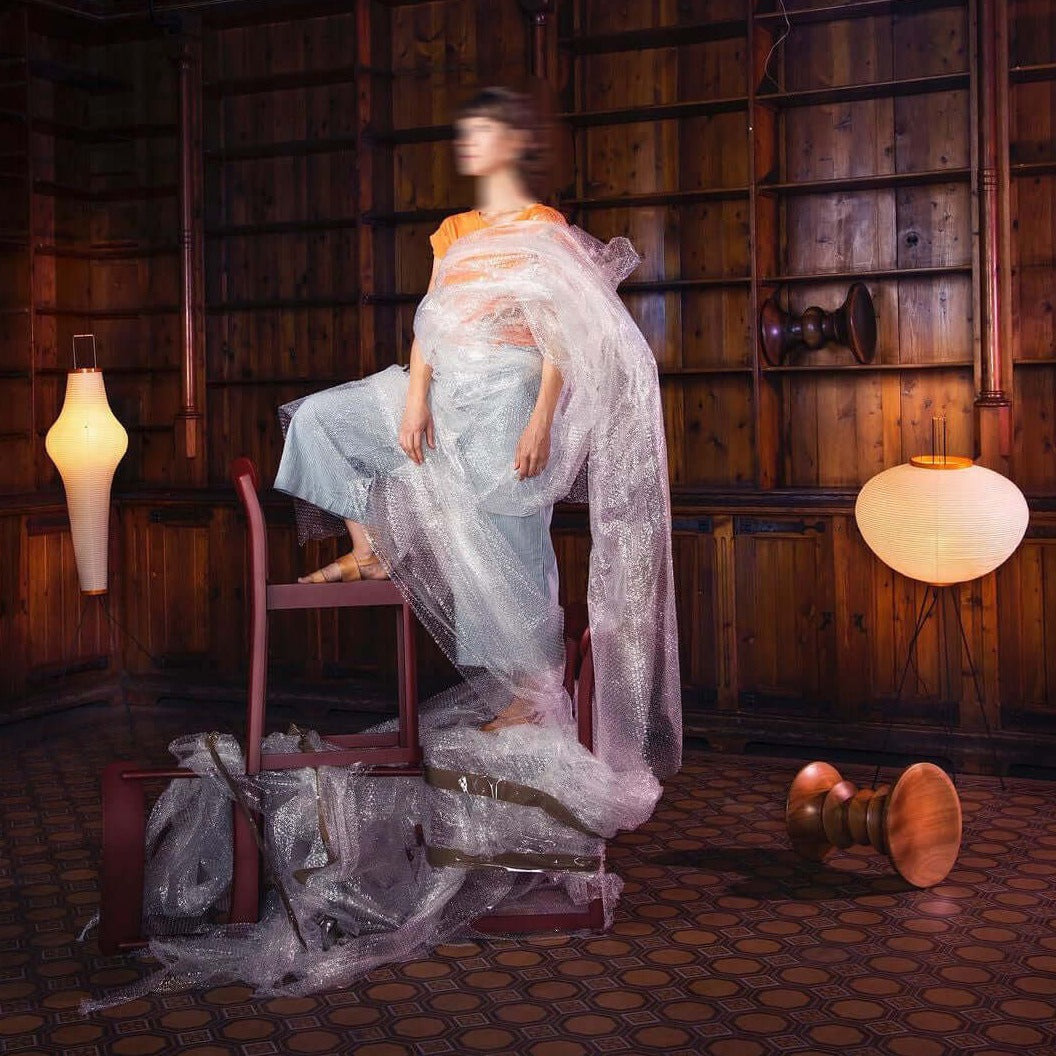 Zarte Reispapier Stehlampe