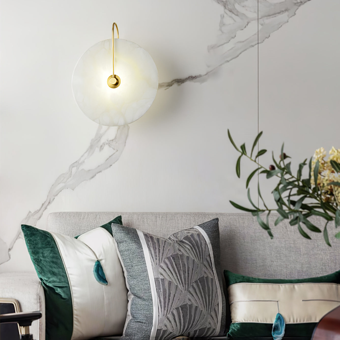 Alabaster LED Wandlampe