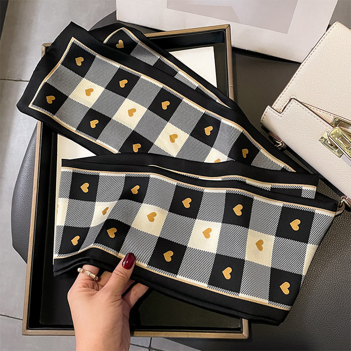 Cuore Foulard Long (100% Silk - 150x15cm)