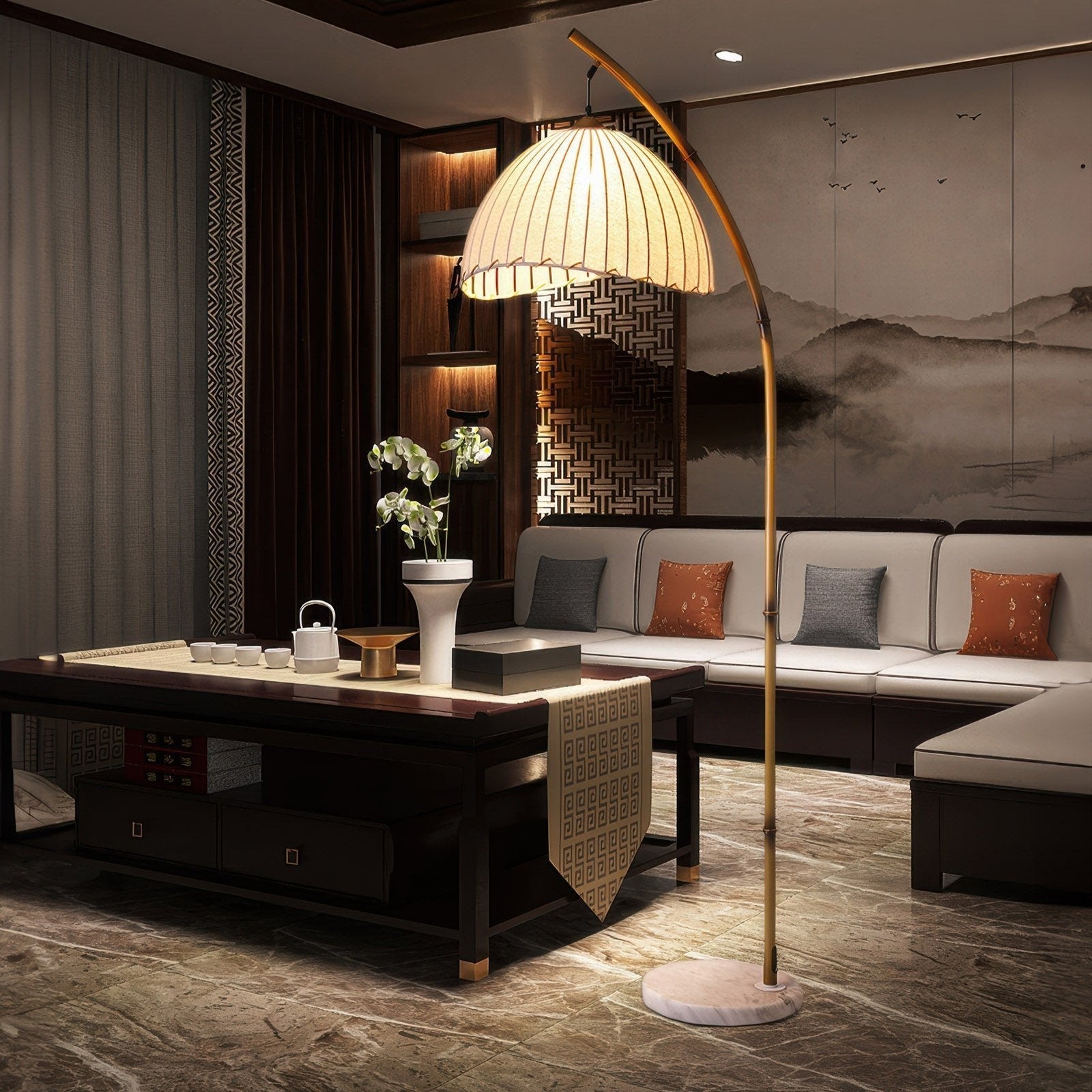 Beruhigende Zen-Bambus Stehlampe