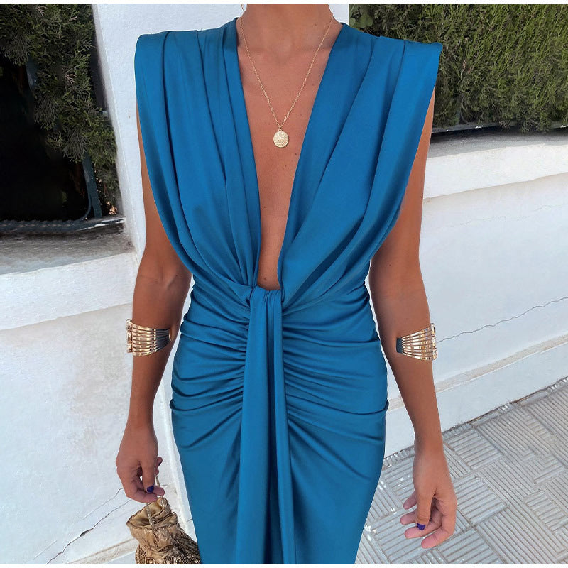 Isabelle - Party Dress with Deep Neckline