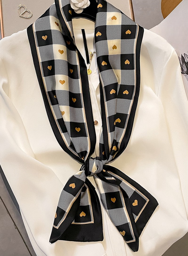 Cuore Foulard Long (100% Silk - 150x15cm)