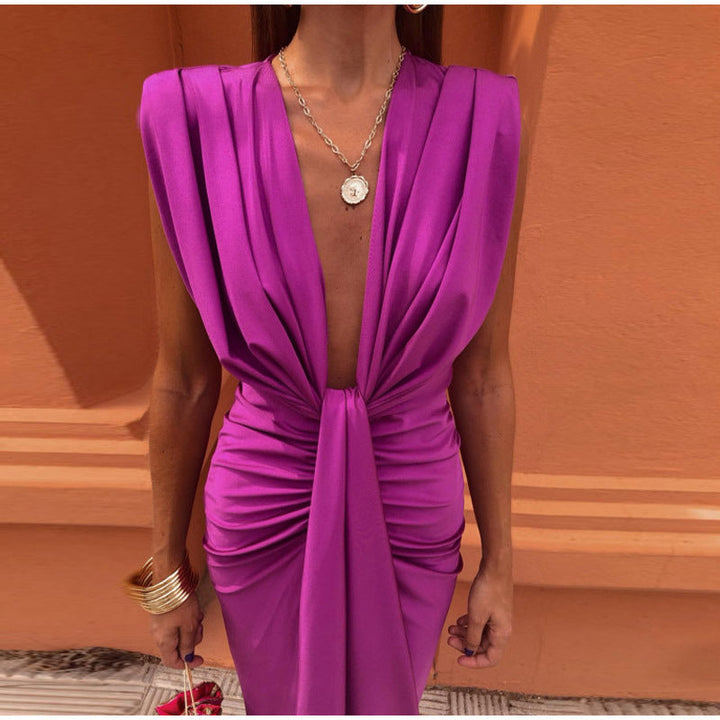 Isabelle - Party Dress with Deep Neckline
