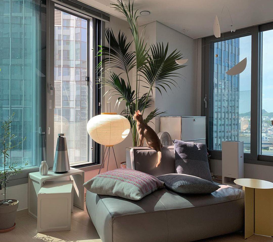 Zarte Reispapier Stehlampe