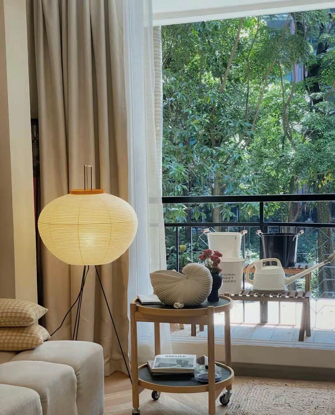 Reispapier Stehlampe