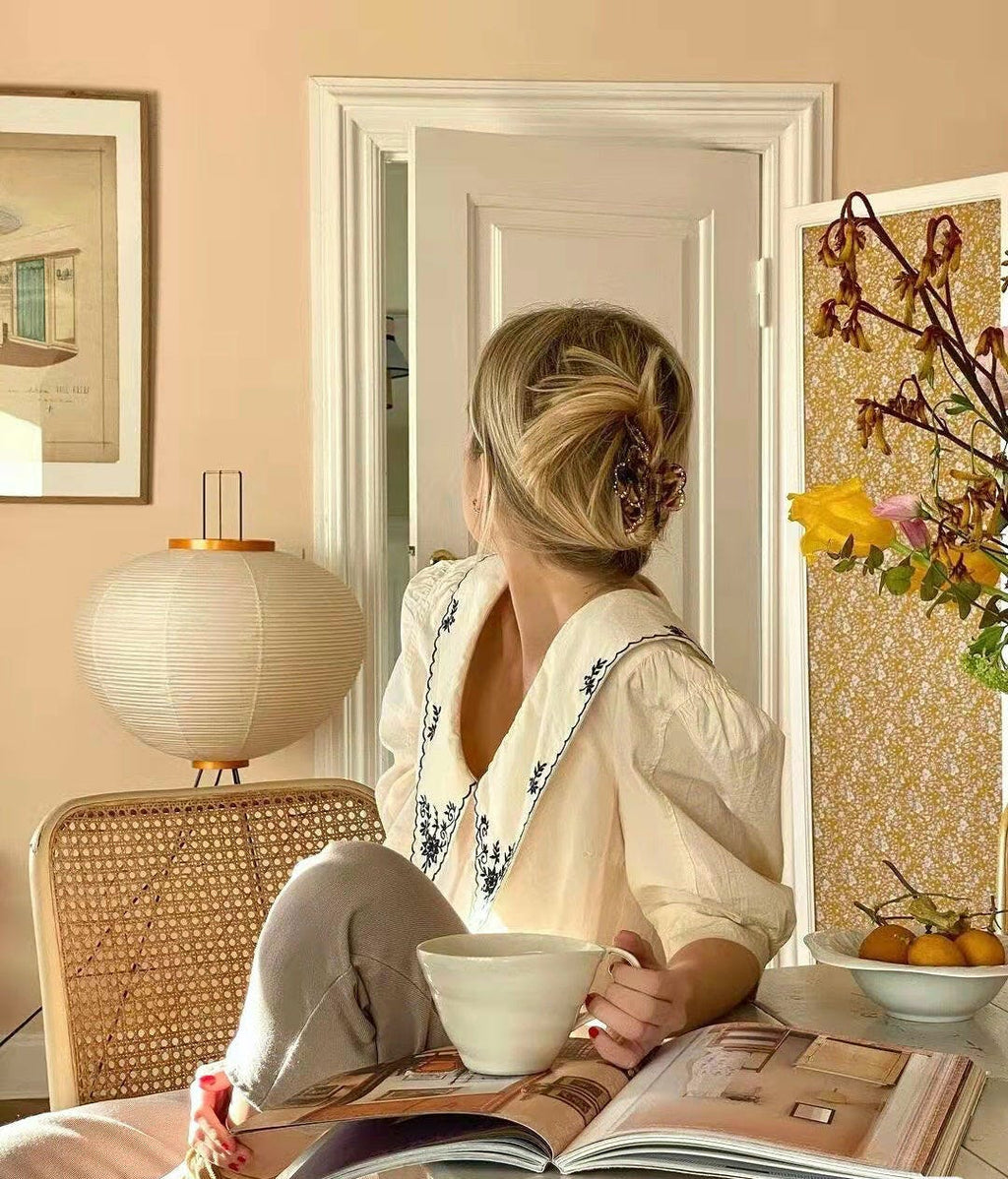 Zarte Reispapier Stehlampe