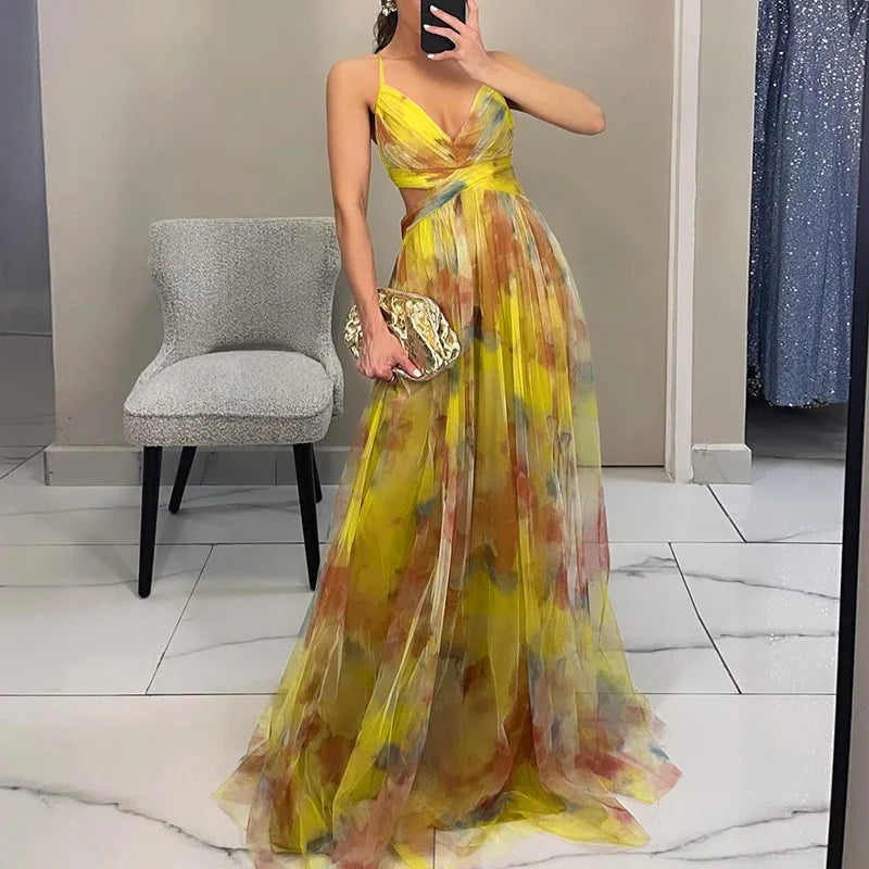 Carola™ - Enchanting Maxi Dress with Floral Print