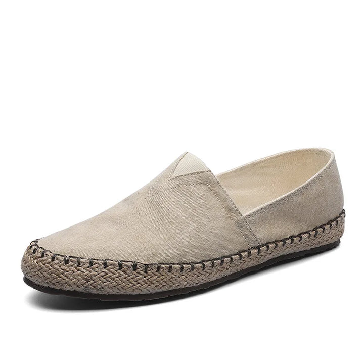 2025 spring and autumn high-quality espadrilles shoes men's flat canvas shoes hemp lazy flat shoes men's loafers driving shoes