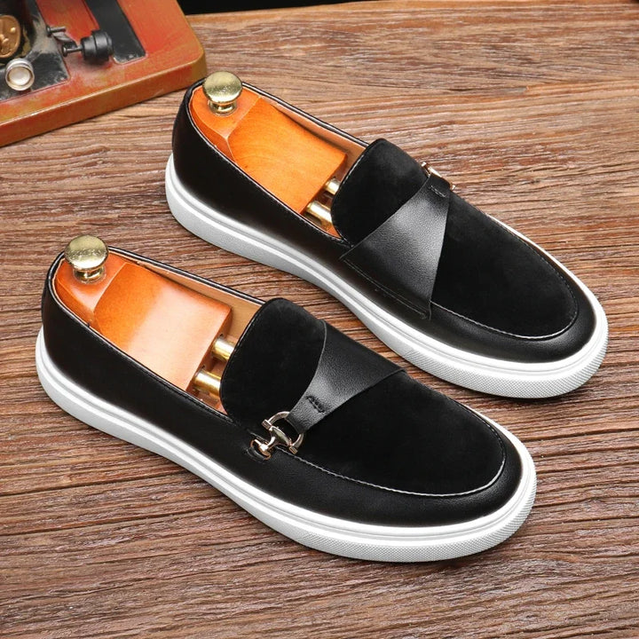 Luxury Men's Casual Slip-on Leather Shoes Men Classic British Style Penny Loafers Mens Outdoor Moccasins Driving Flats