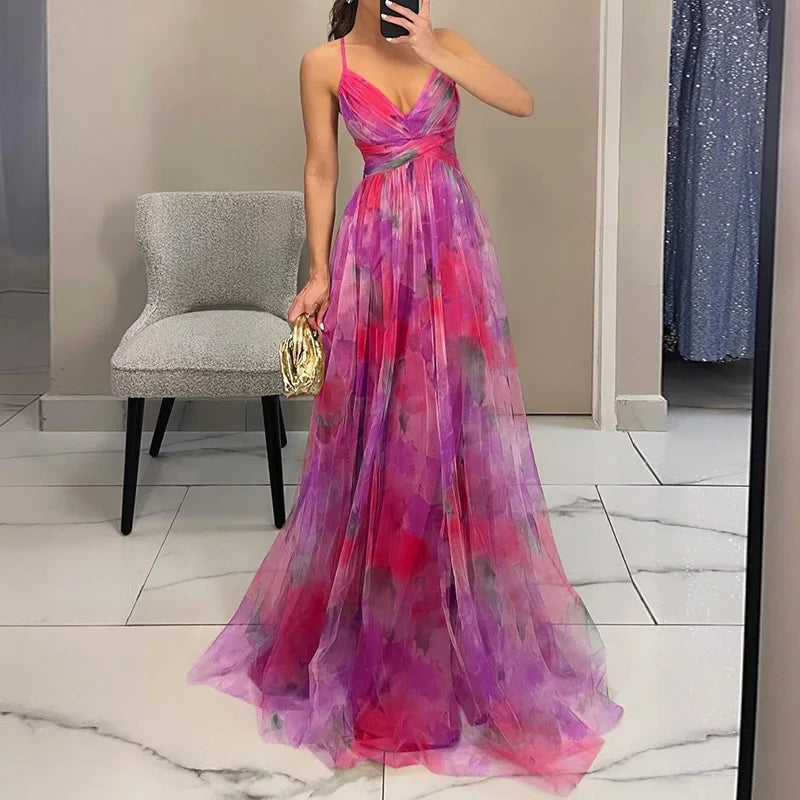 Carola™ - Enchanting Maxi Dress with Floral Print