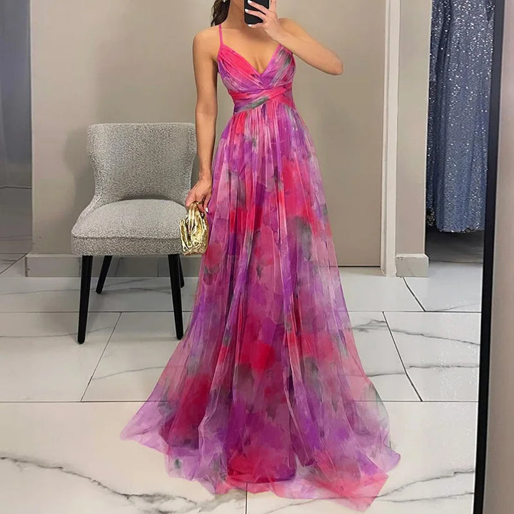 Carola™ - Enchanting Maxi Dress with Floral Print