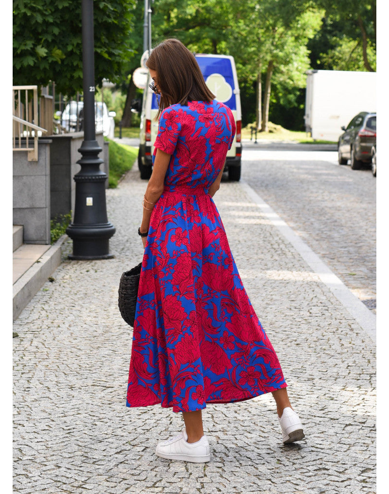 Amelie | Floral Wickel-Midikleid