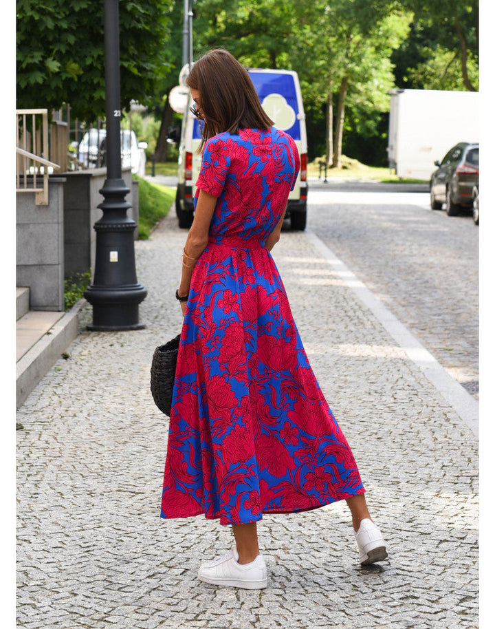Amelie | Floral Wickel-Midikleid