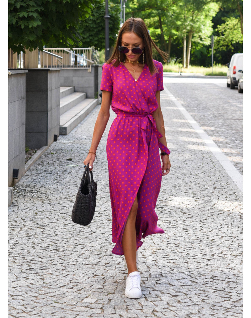 Amelie | Floral Wickel-Midikleid