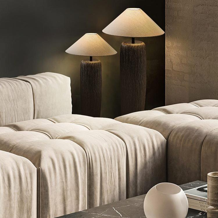 Rustikale Verwittertes-Holz Stehlampe