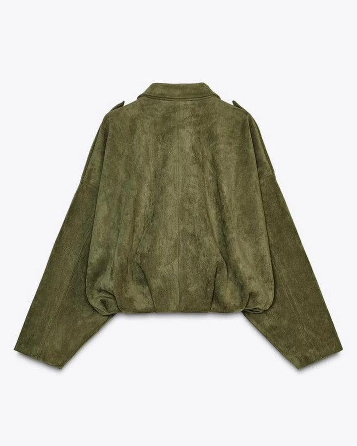 Anneliese™ - Suede Bomber Jacket