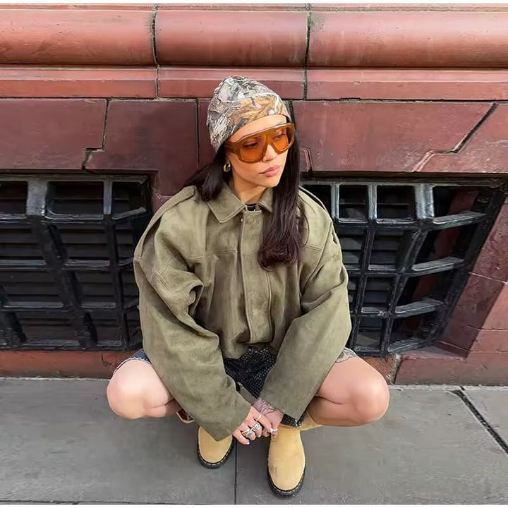 Anneliese™ - Suede Bomber Jacket