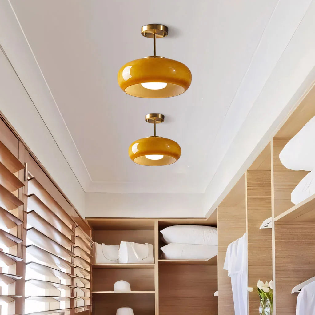 Bauhaus Glas Deckenleuchte