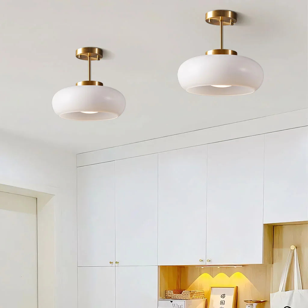 Bauhaus Glas Deckenleuchte