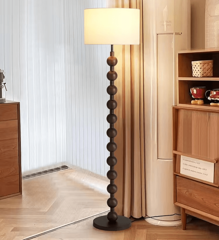 Japandi Holz Stehlampe