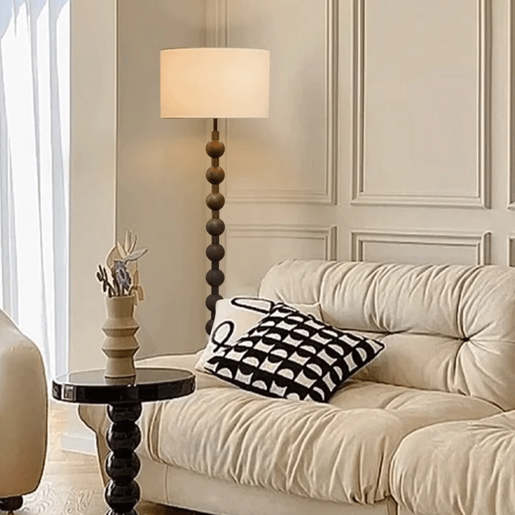 Japandi Holz Stehlampe