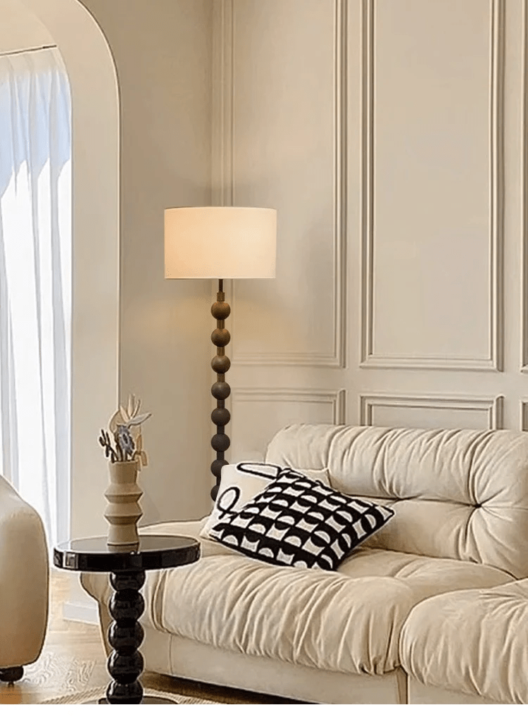 Japandi Holz Stehlampe