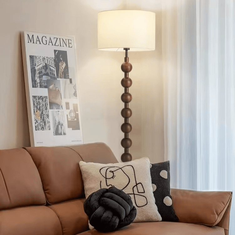 Japandi Holz Stehlampe