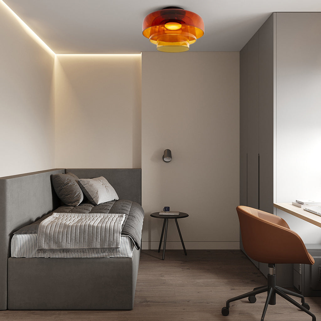 Asbille Mehrschichtige Disc Glas Deckenleuchte