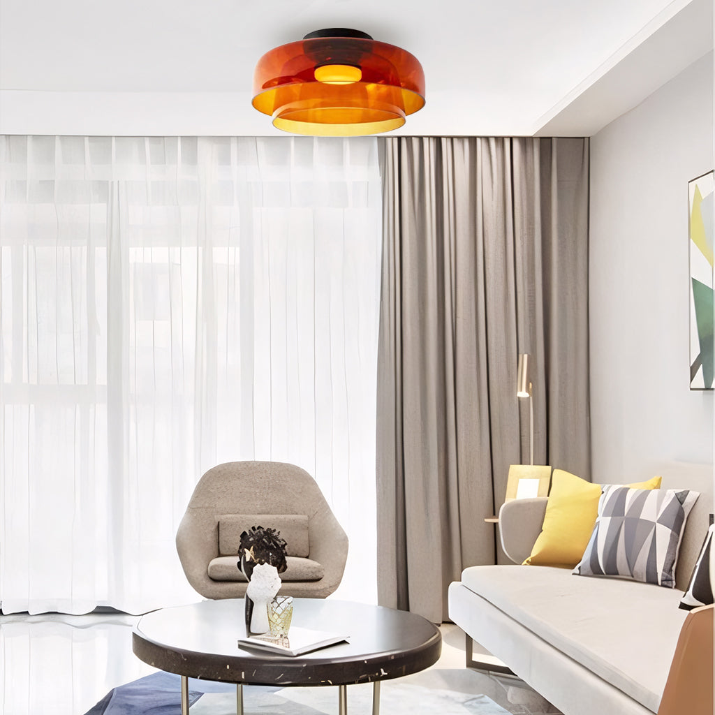 Asbille Mehrschichtige Disc Glas Deckenleuchte