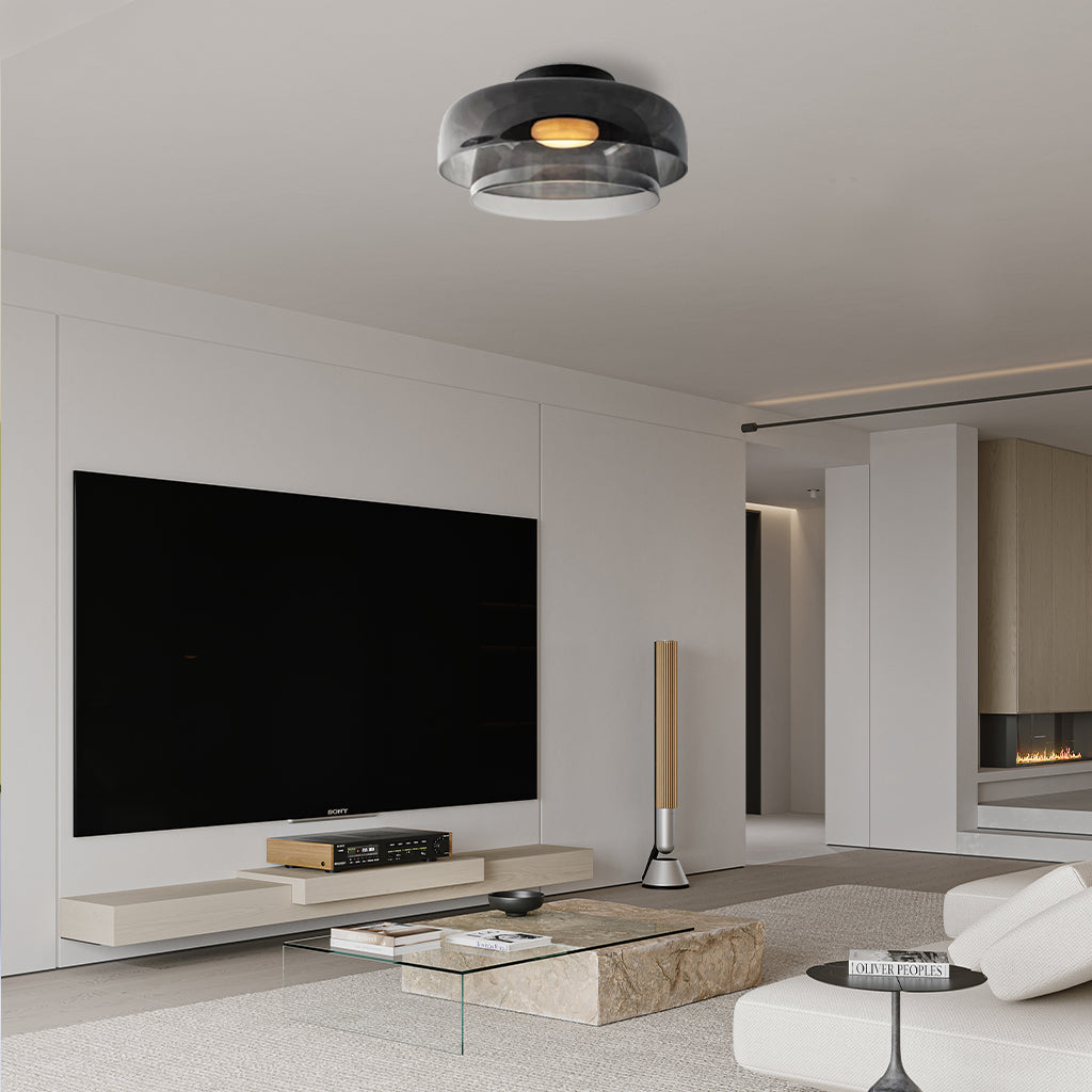 Asbille Mehrschichtige Disc Glas Deckenleuchte