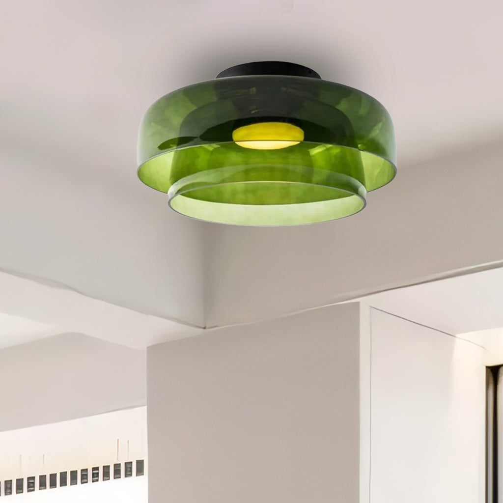 Asbille Mehrschichtige Disc Glas Deckenleuchte