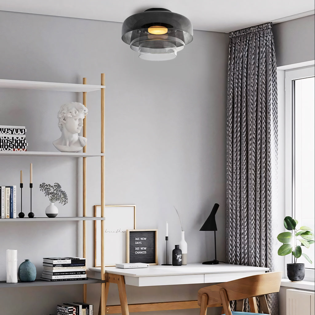 Asbille Mehrschichtige Disc Glas Deckenleuchte