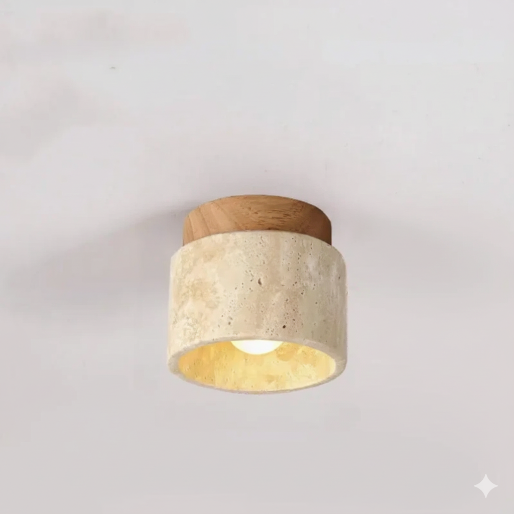 LED Travertin Deckenlampe