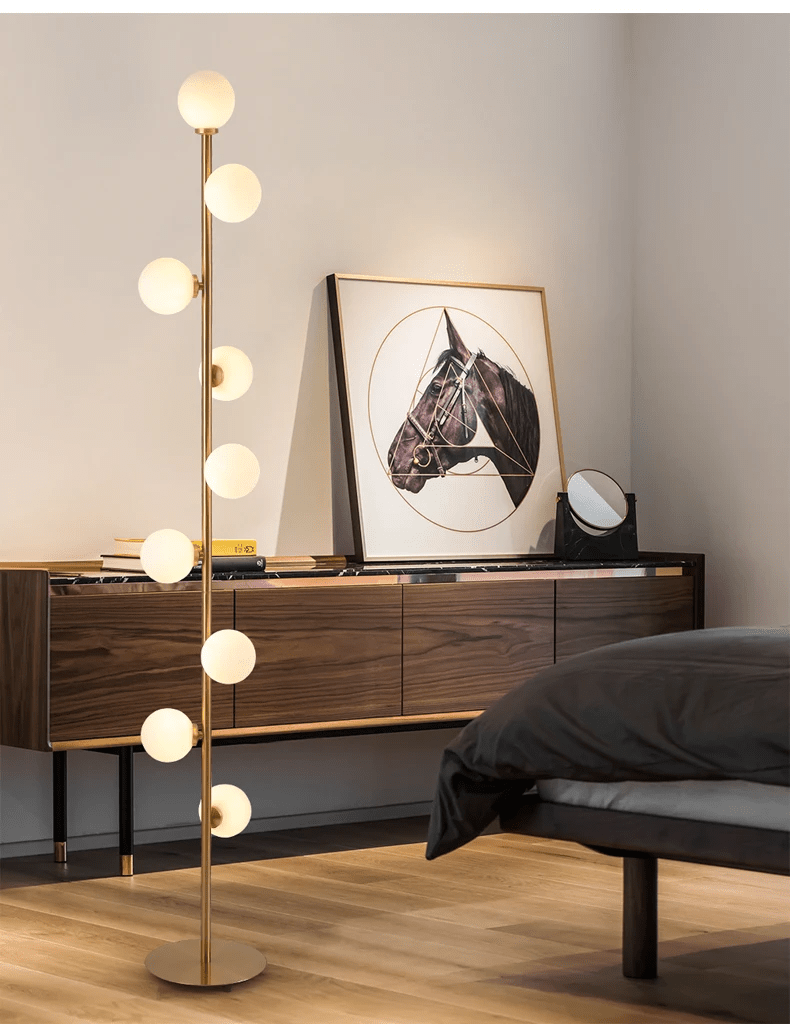 Skandinavische Glas Stehlampe