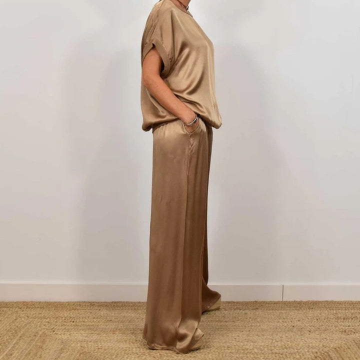 Elegant Two-Piece Satin Set