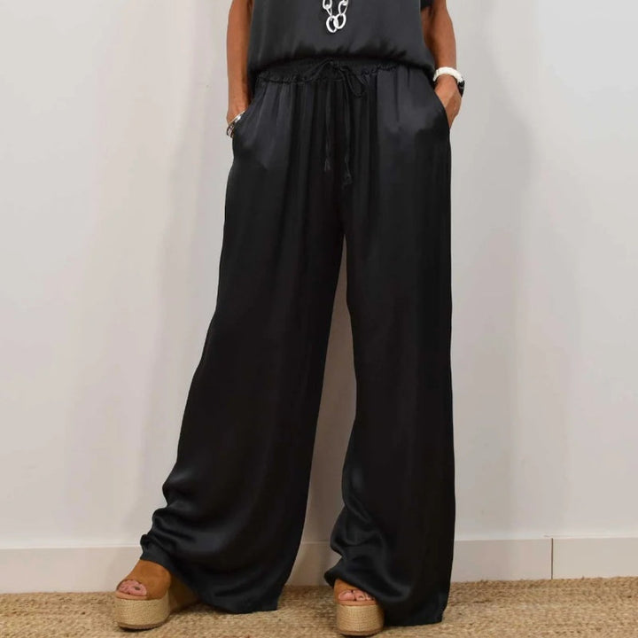 Elegant Two-Piece Satin Set
