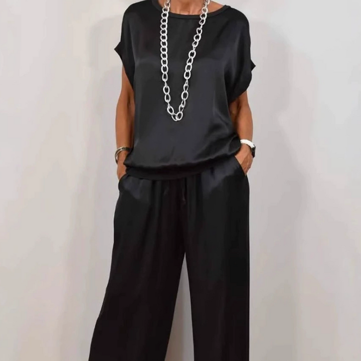 Elegant Two-Piece Satin Set